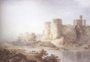 Castle on the edge of a river (mk47) James Holworthy